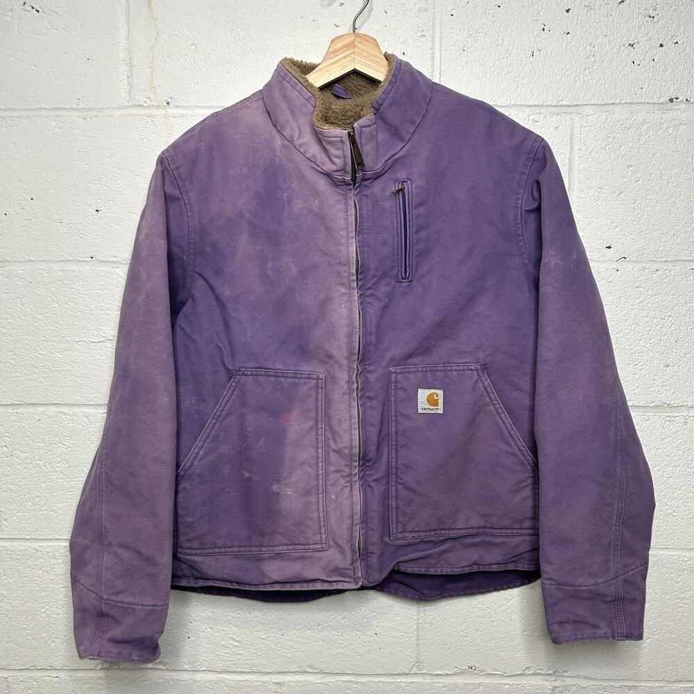 Carhartt Sherpa-Lined Canyon Sandstone Jacket “Grape” WJ022